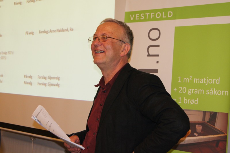 Årsmøtet Jordvern Vestfold 2016 Vidar ledet årsmøtet