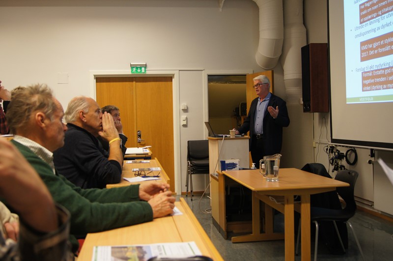 Sigbjørn Fjærvoll med Jordvern Vestfolds vurderinger knyttet til virkningen av jordvernstrategien i Vestfold