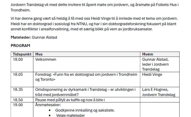 Innkalling årsmøte 2025